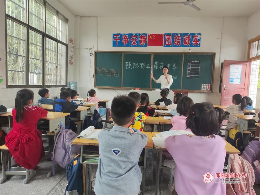 隆回县羊古坳镇中团完全小学开展”预防野生毒蘑菇中毒”主题班会课