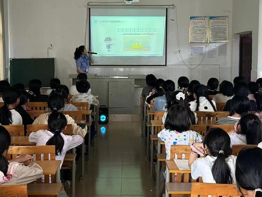新宁县飞仙桥中心小学开展“利剑护蕾”主题安全宣讲活动