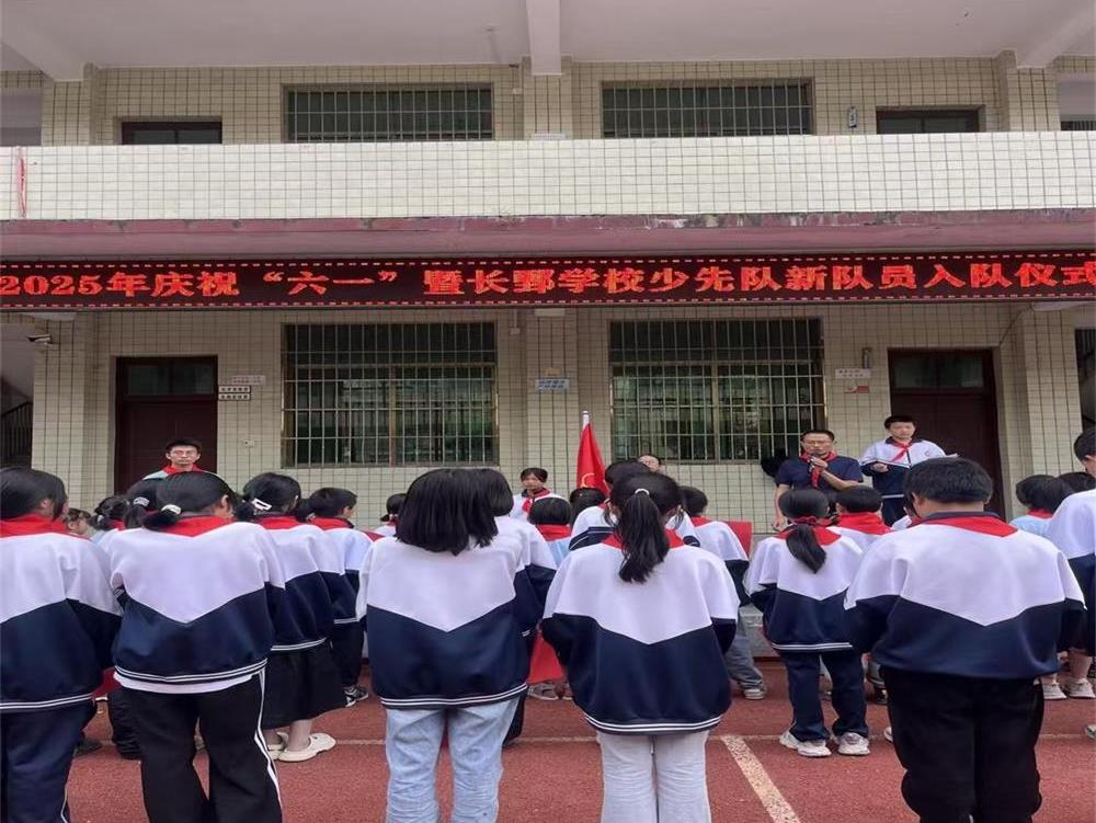 隆回县荷田乡长鄄学校举办庆祝“六一”暨新队员入队仪式