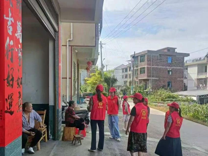 新邵县严塘镇关工委开展未成年人保护入户宣传活动