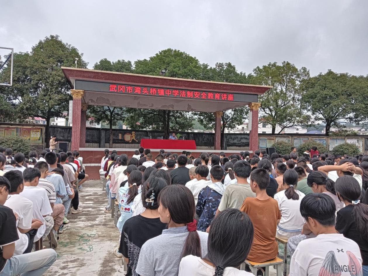 武冈市湾头桥镇中学开展法制教育安全讲座