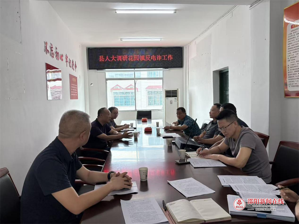 洞口县人大常委会调研花园镇反电诈工作