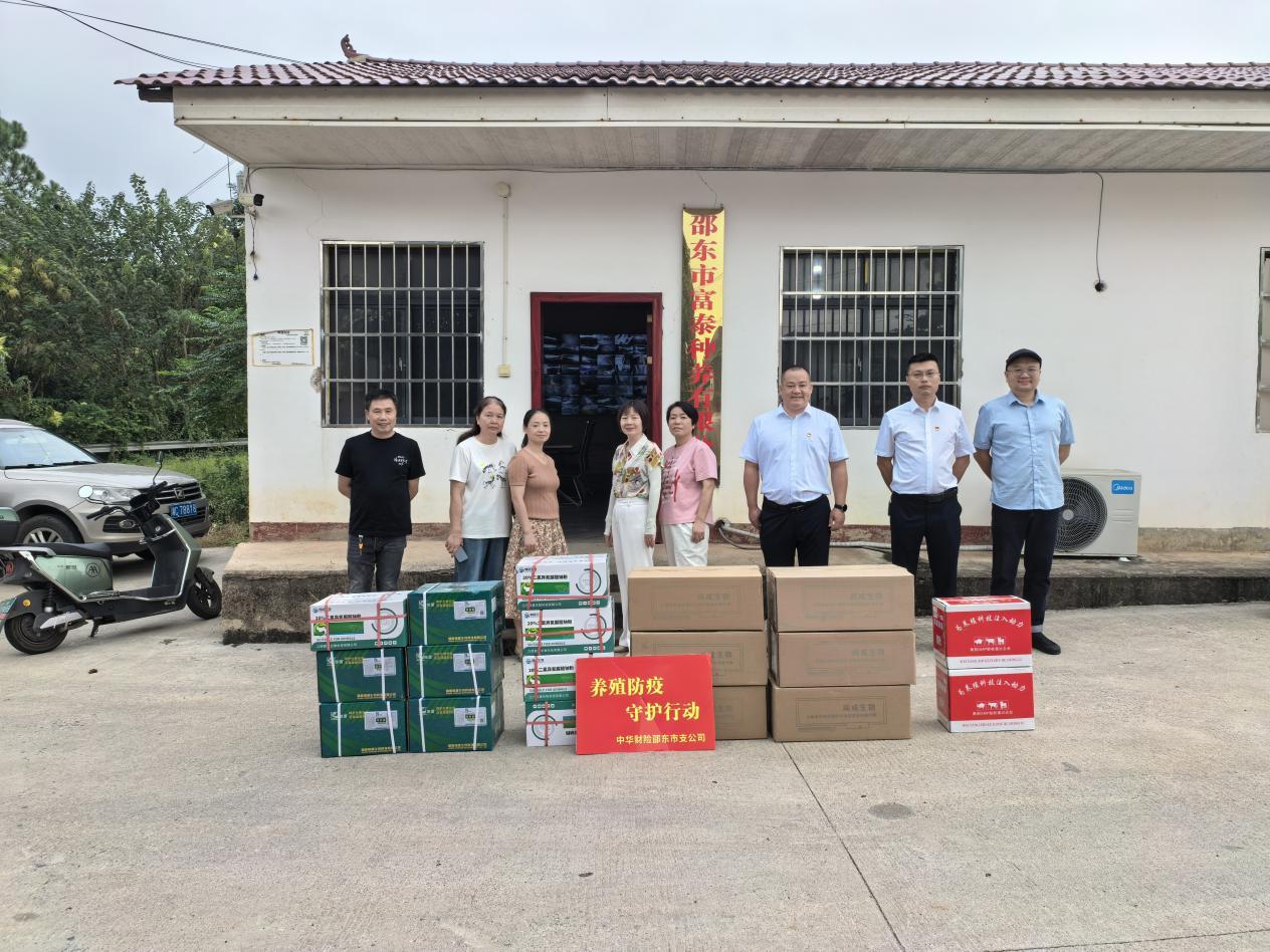 中华财险邵阳中支联同邵东支公司开展防疫物资捐赠暨金融知识下乡活动