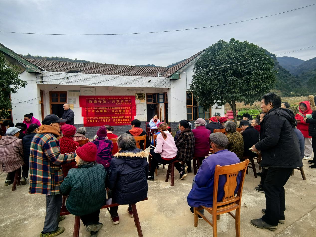 新宁县巡田乡卫生院开展糖尿病及慢阻肺防治和食品安全宣传活动