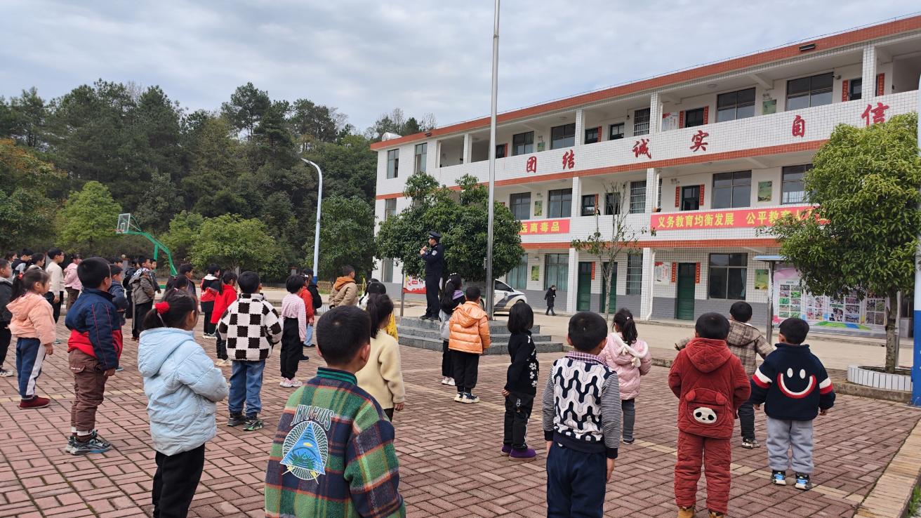洞口县竹市镇新西完全小学开展法治安全教育专题活动
